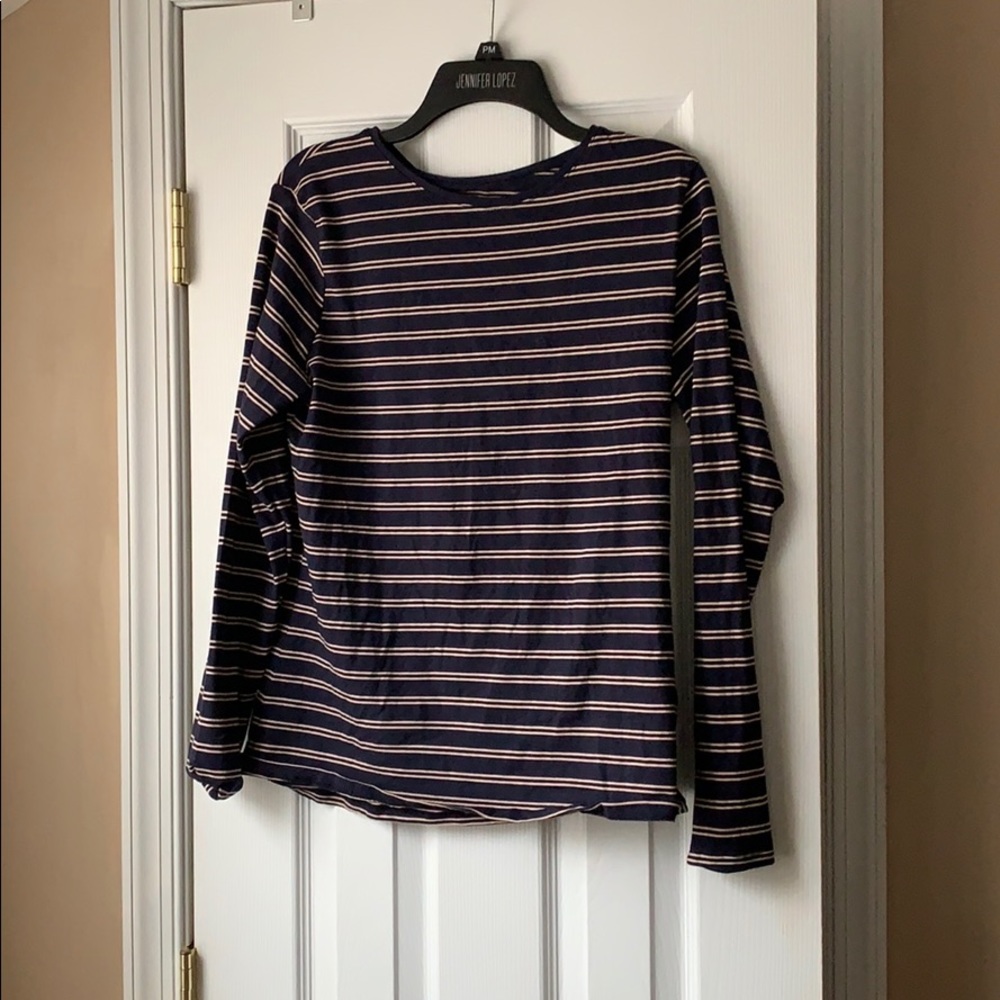 Blue and Beige Primark Stretch Tee Longsleeves